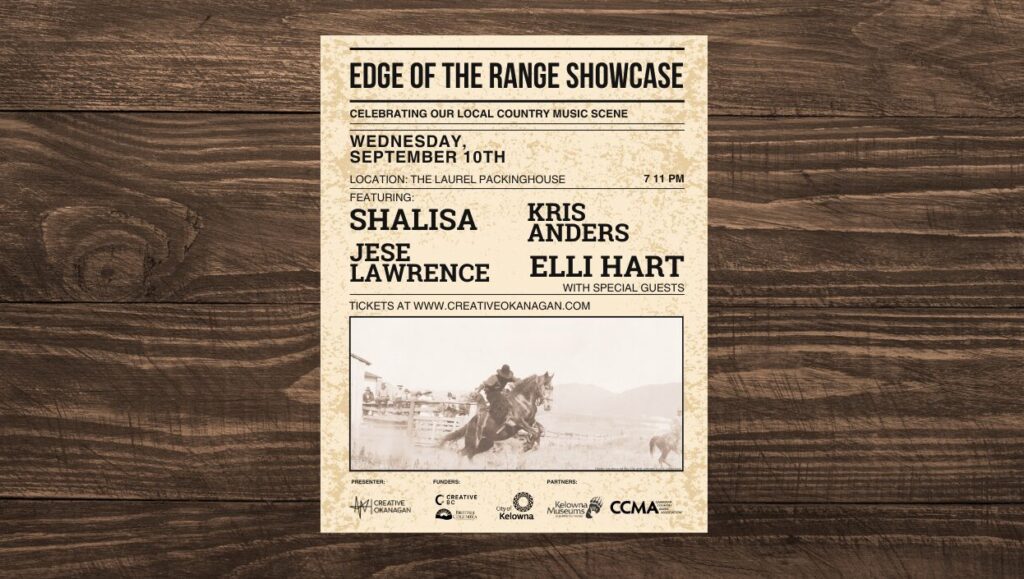 CCMAs and Creative Okanagan Country Crawl Edge of the Range Showcase